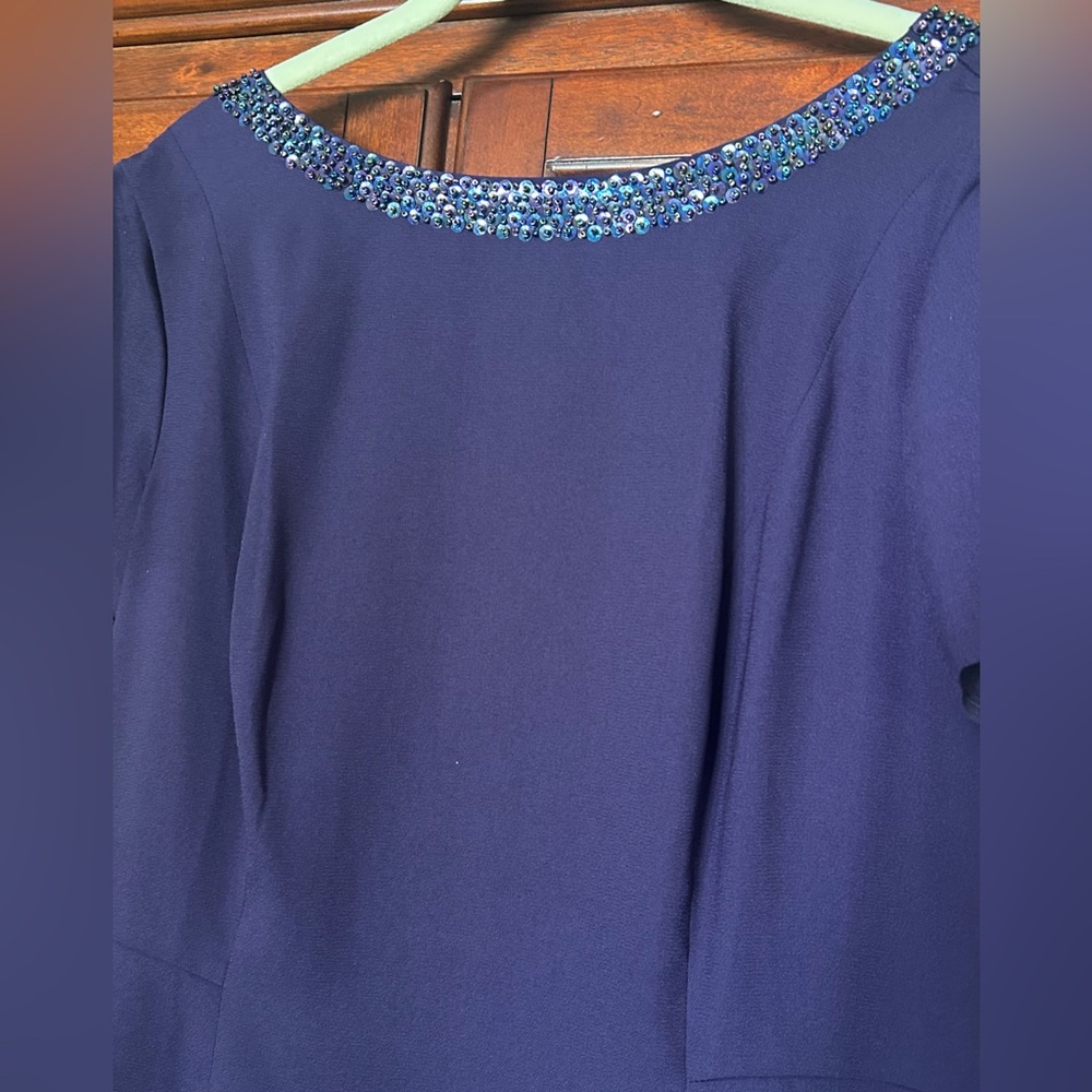 Talbots Beautiful Violet Cocktail Women’s Back Zip Dress Size 12 - Picture 2 of 6